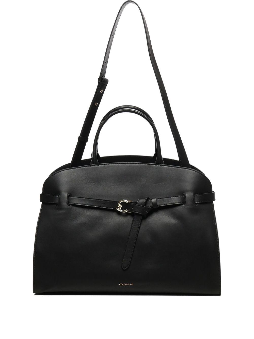 coccinelle bags black authentic italian leather - women