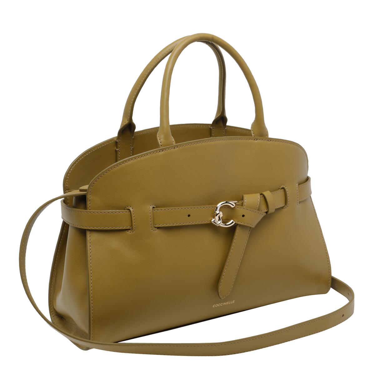 coccinelle bags green calf leather - women