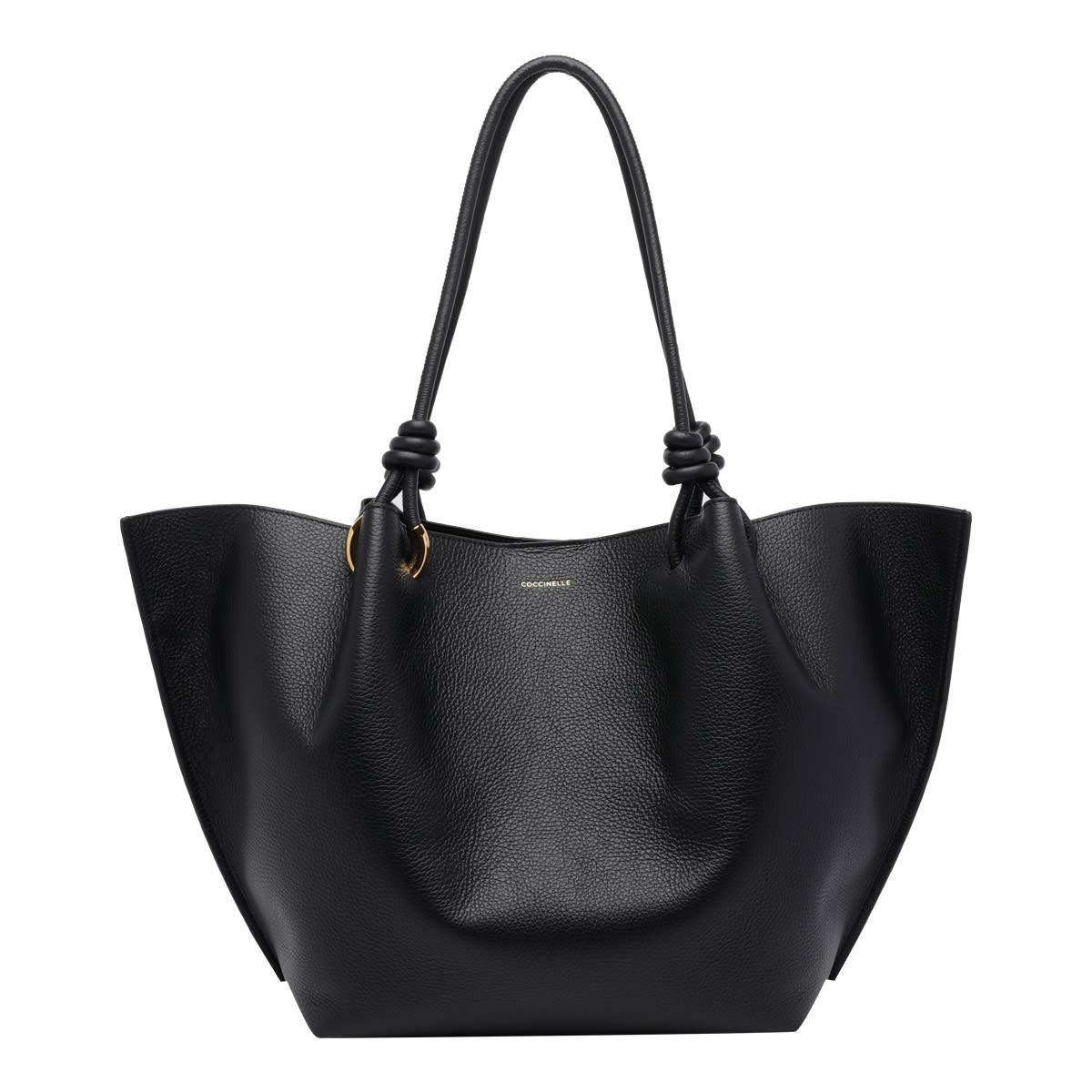 coccinelle large finn shoulder bag