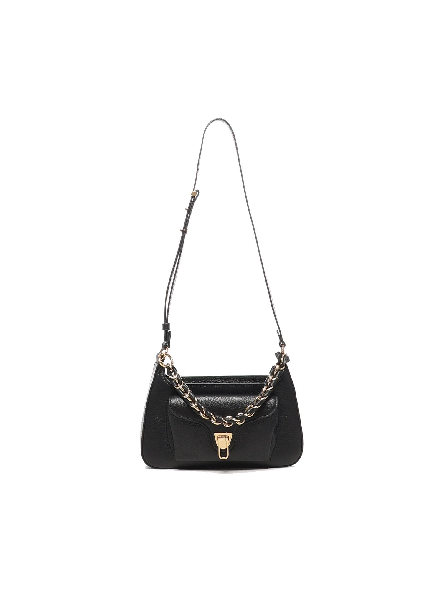 coccinelle leather shoulder bag