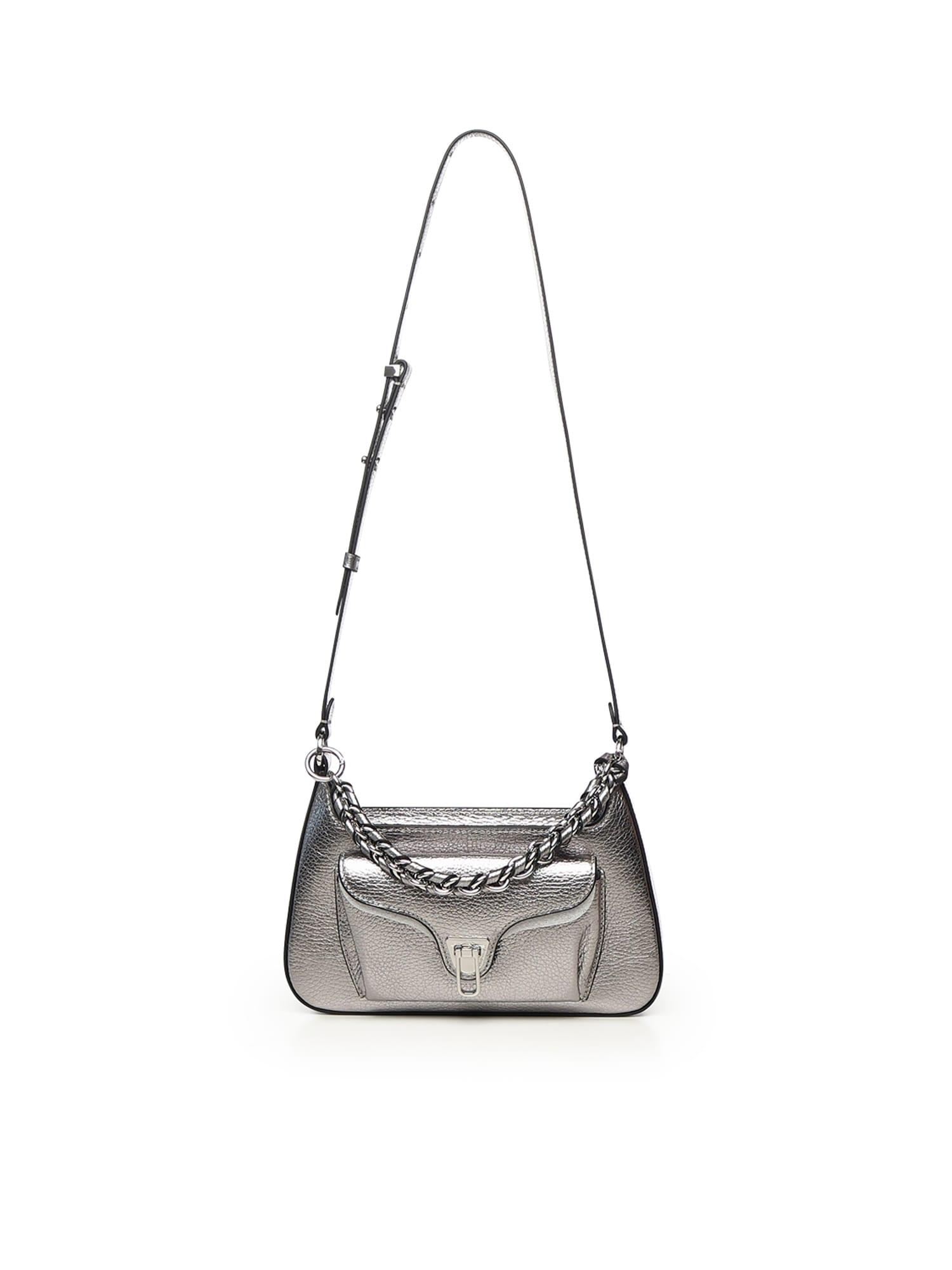 coccinelle leather shoulder bag