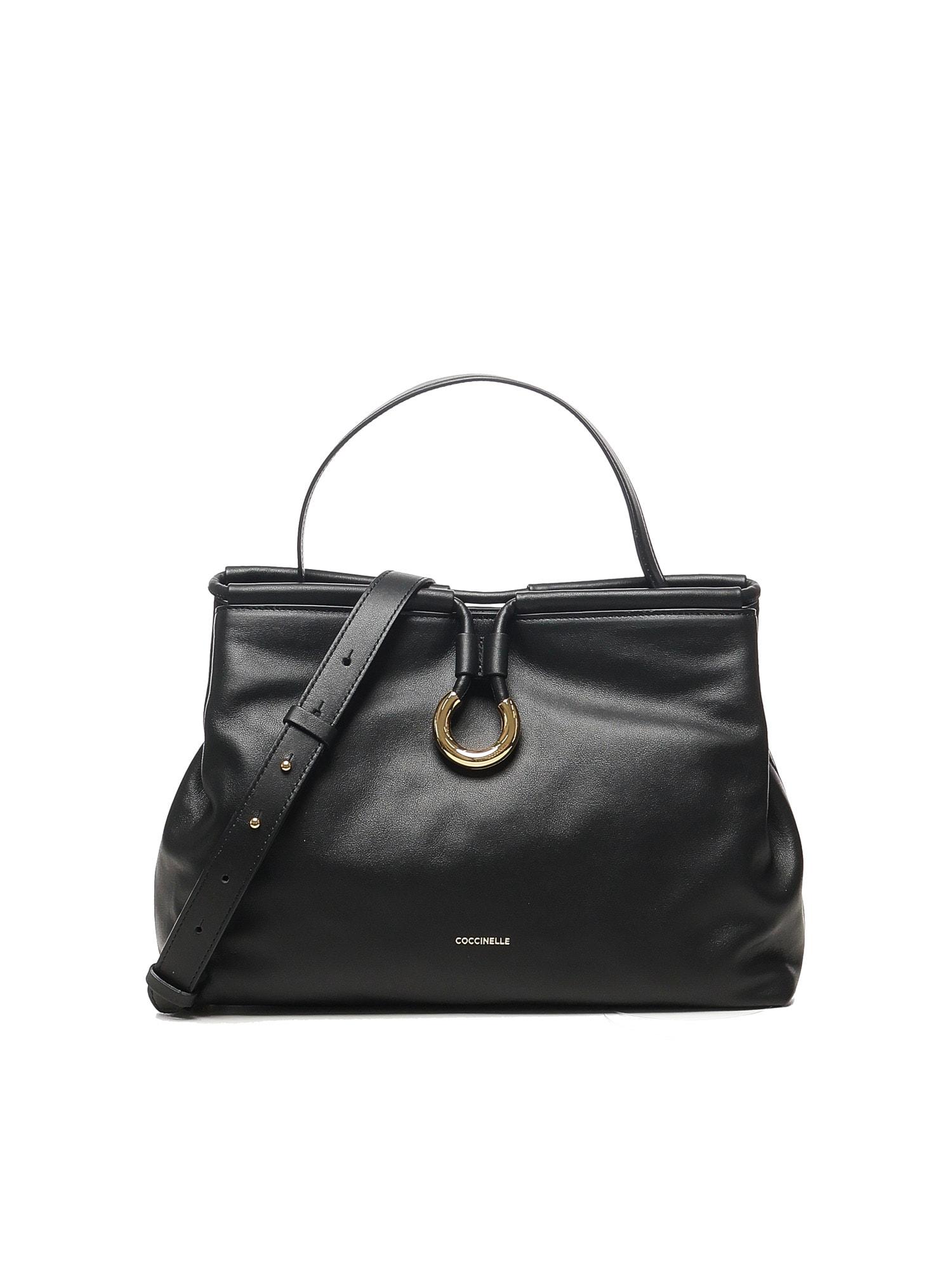 coccinelle leather tote bag