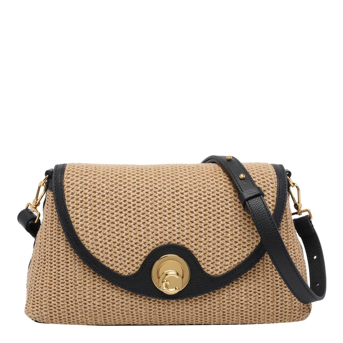 coccinelle nikila straw crossbody bag