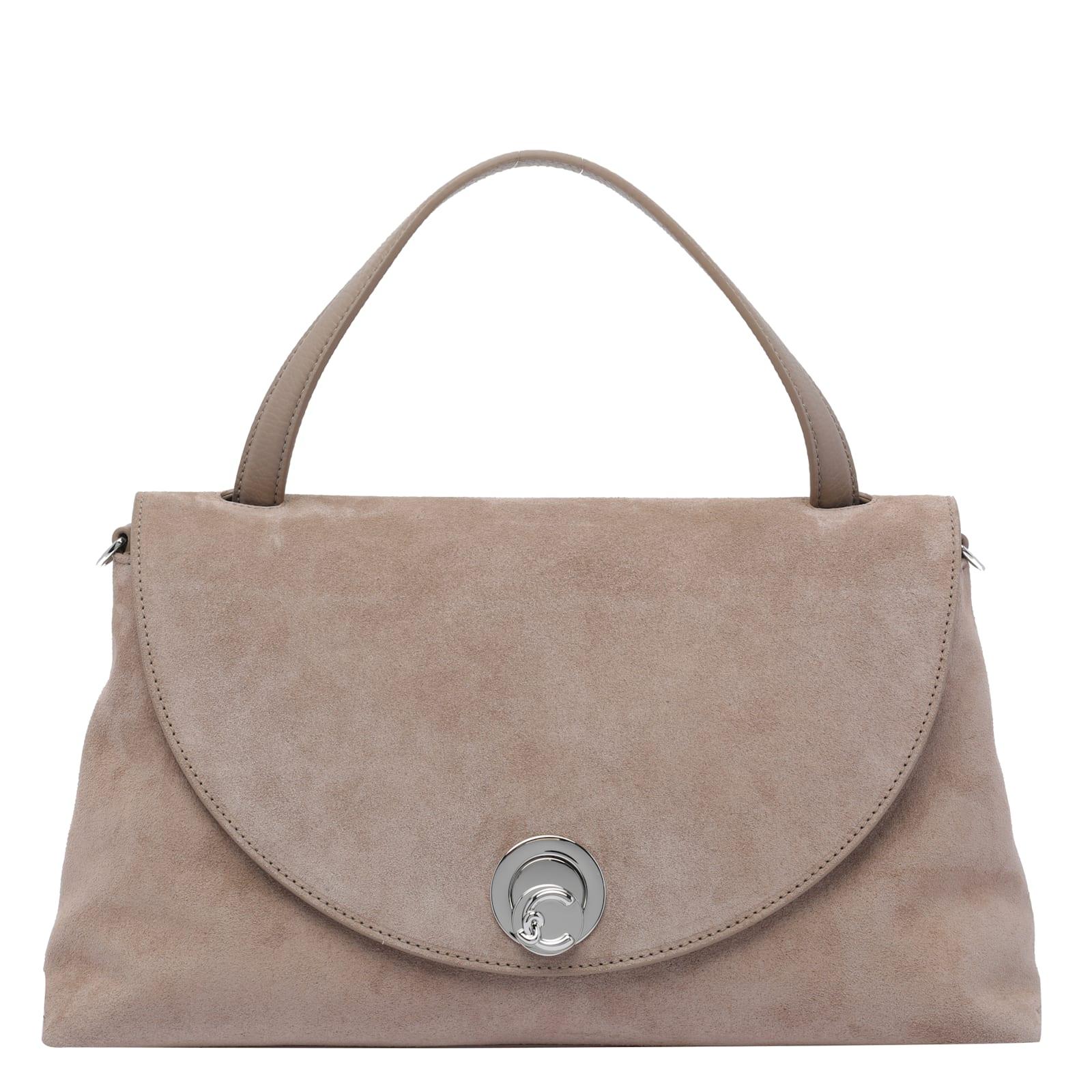 coccinelle nikla suede handbag
