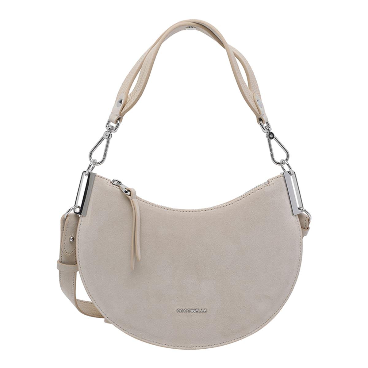 coccinelle sunup suede crossbody bag