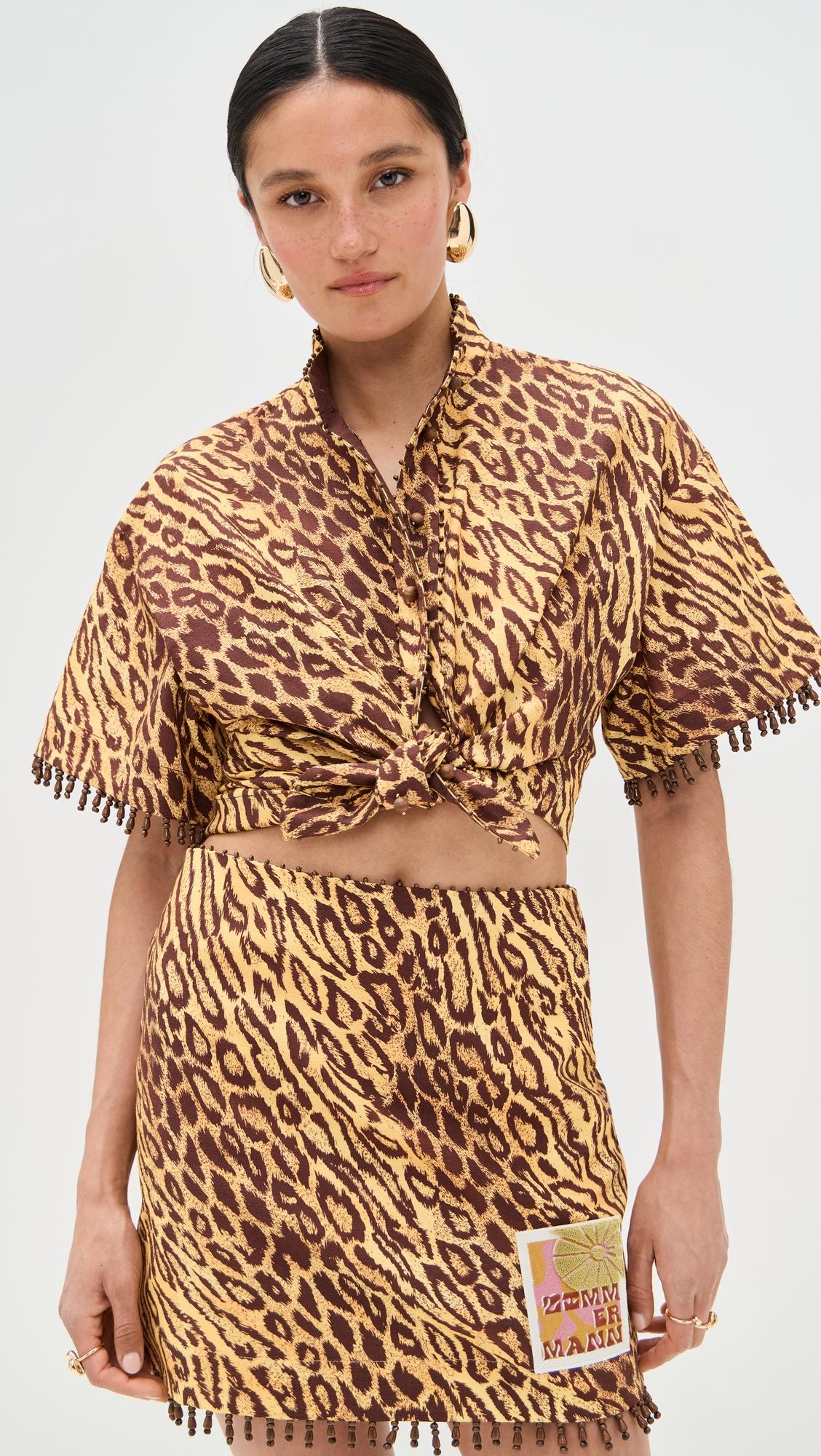 coco beaded fringe shirt