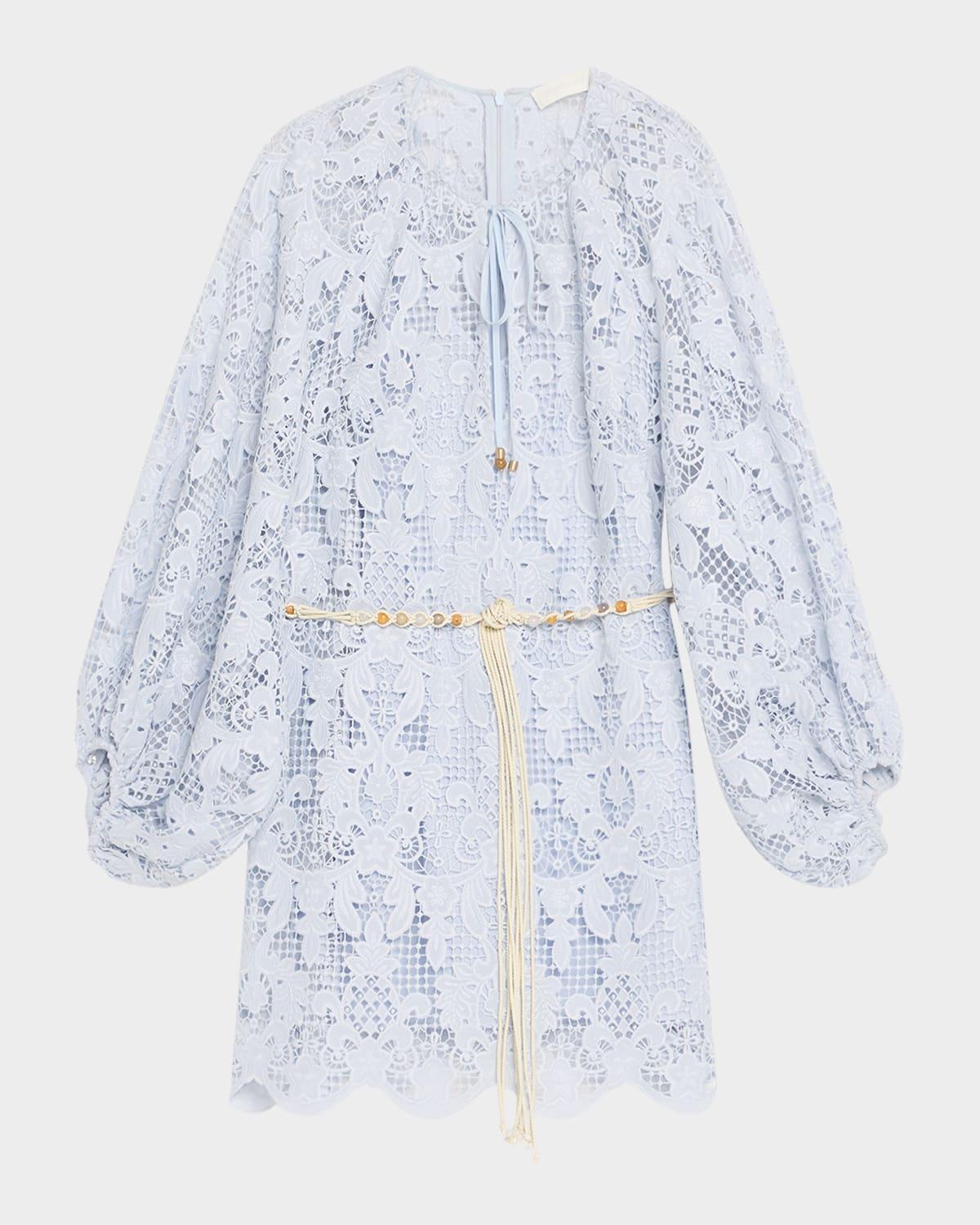 coco lace tunic mini dress