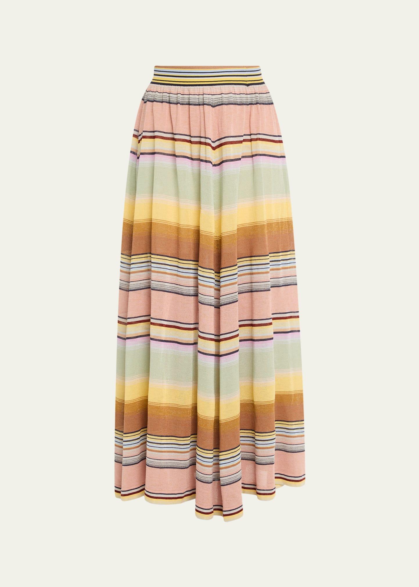 coco stripe circle skirt