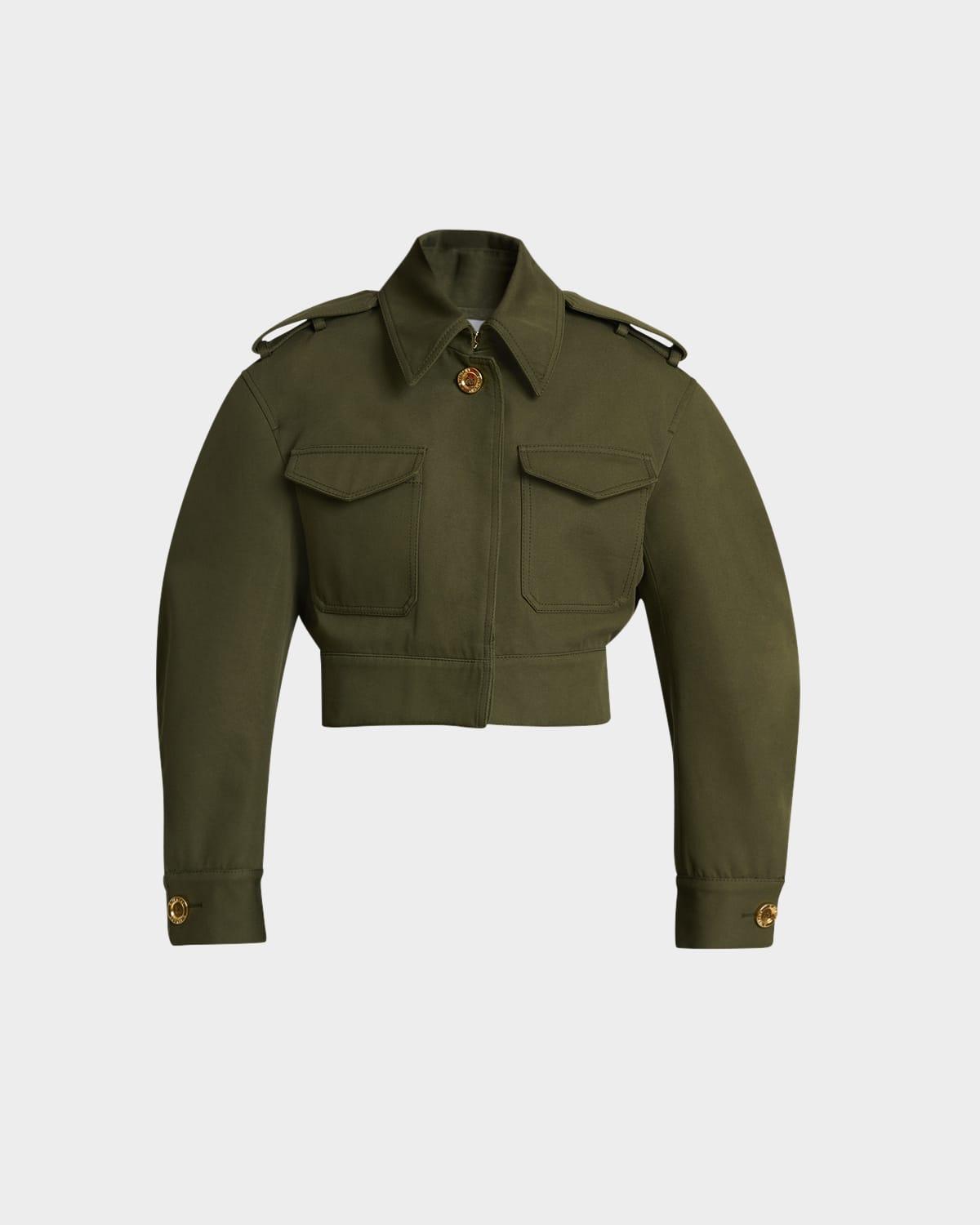 cocoon cropped utility jacket