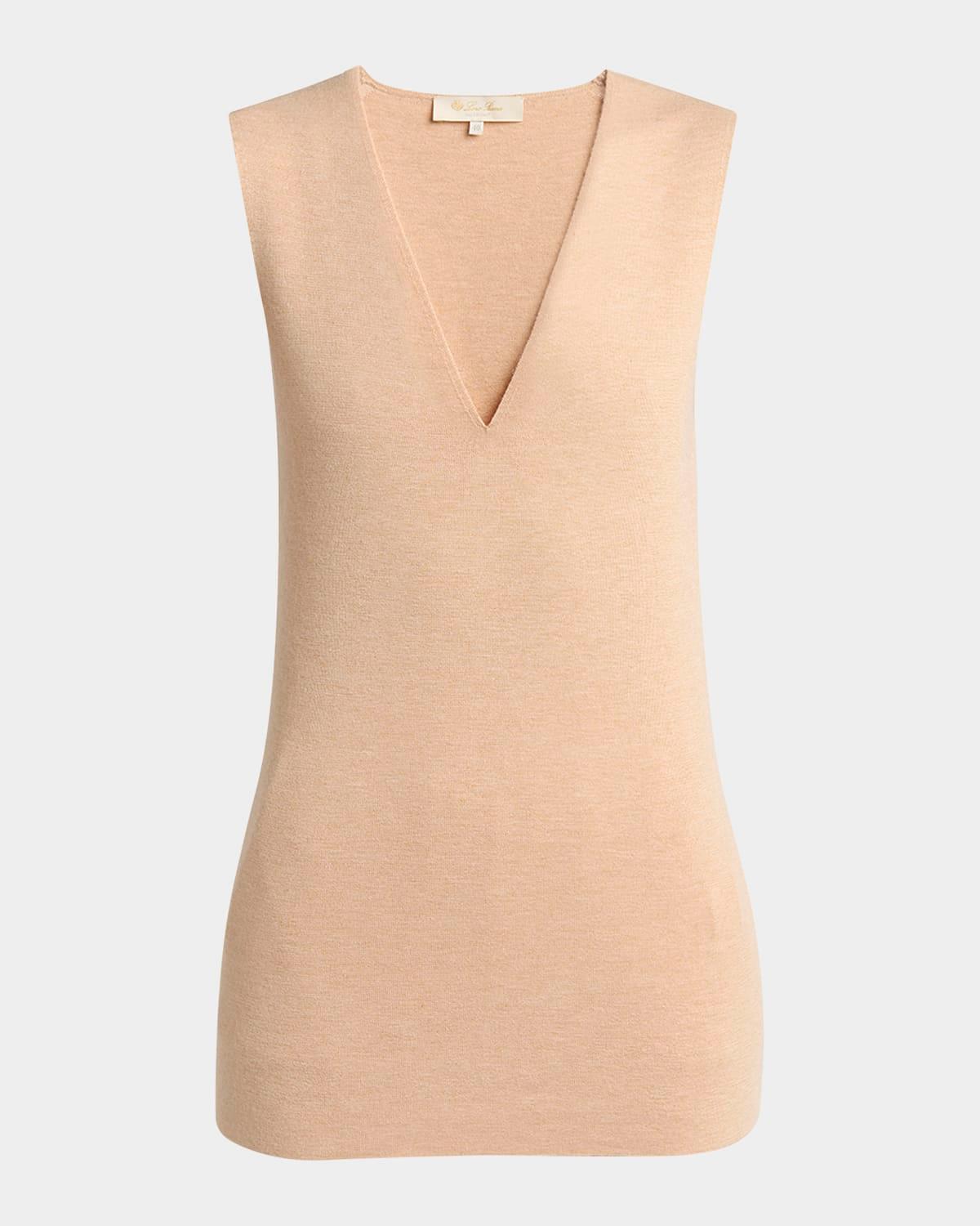 cocooning delicate cashmere-silk tank top