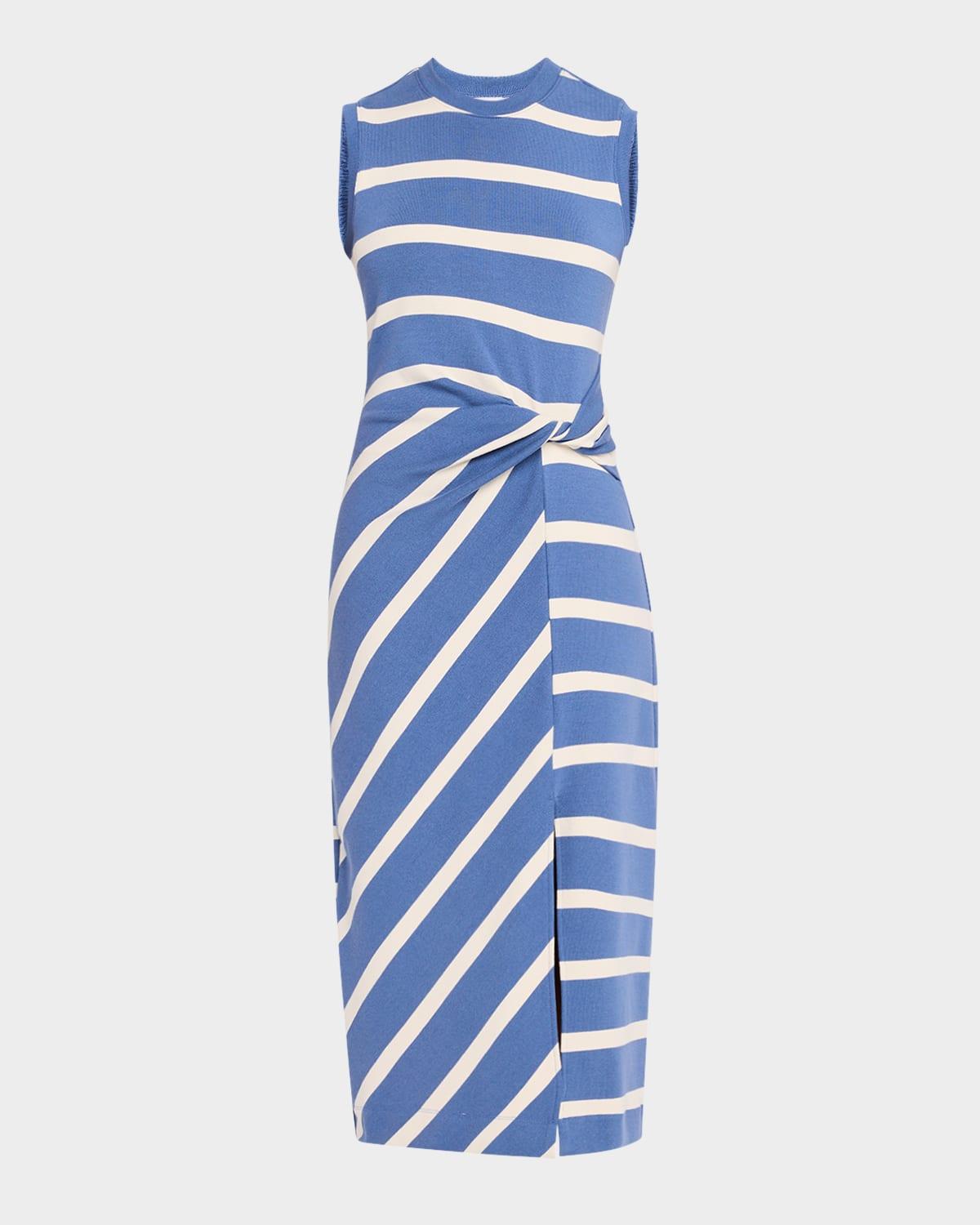 cody sleeveless striped midi dress