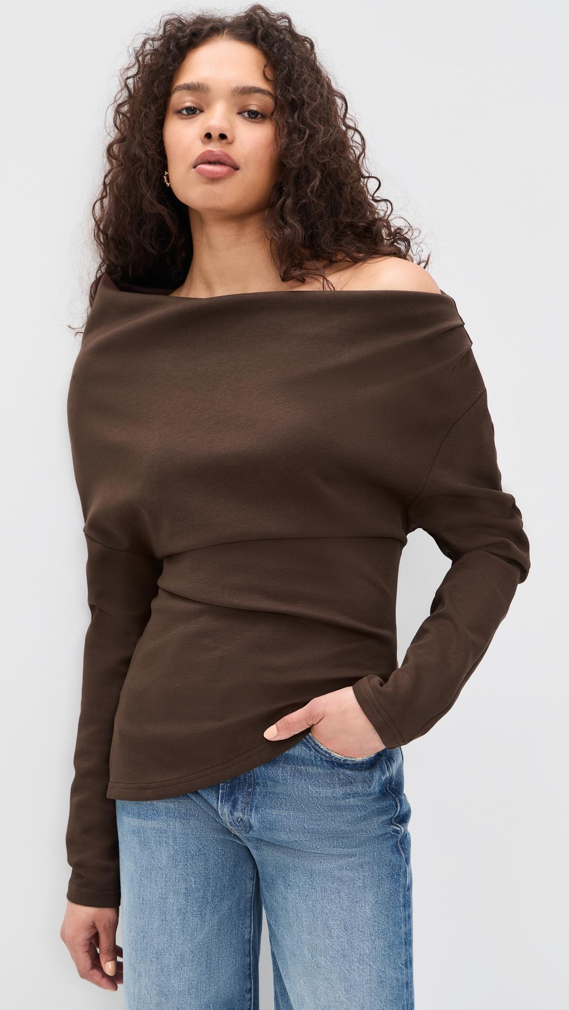 coen draped asymmetrical top
