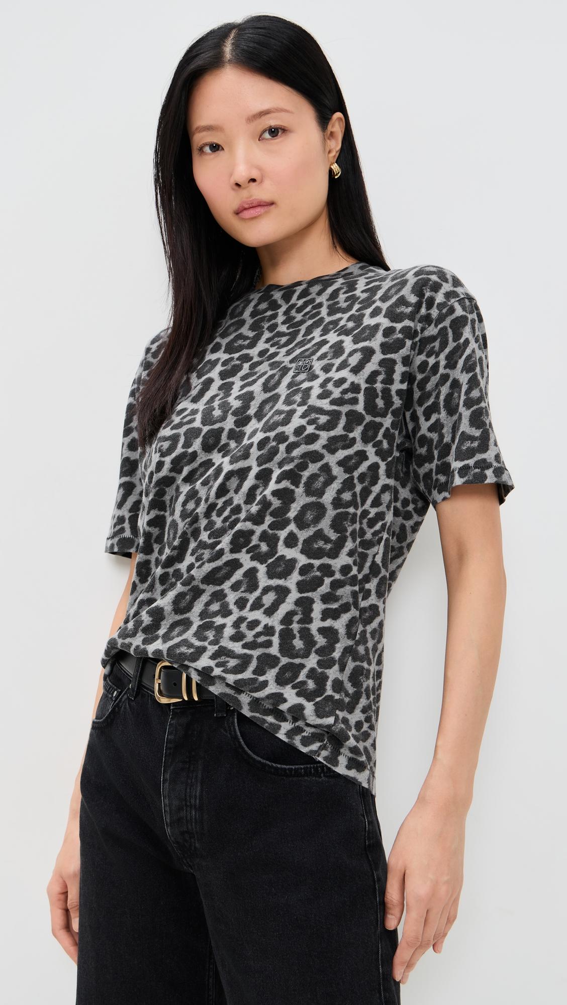cohen grey leopard tee