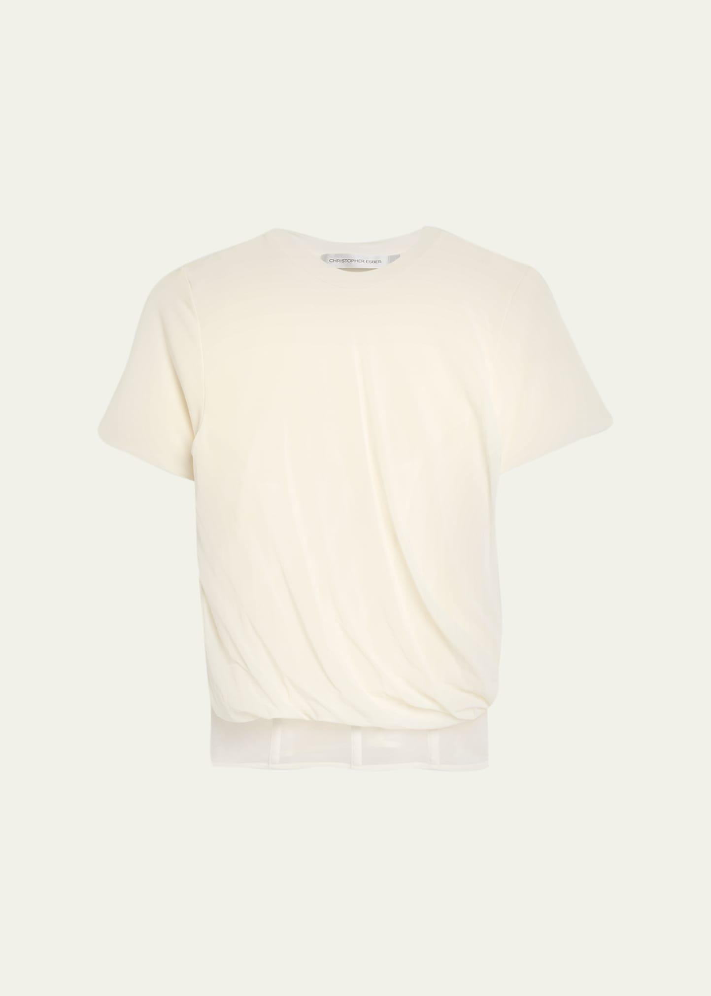 coiled jersey corset tee