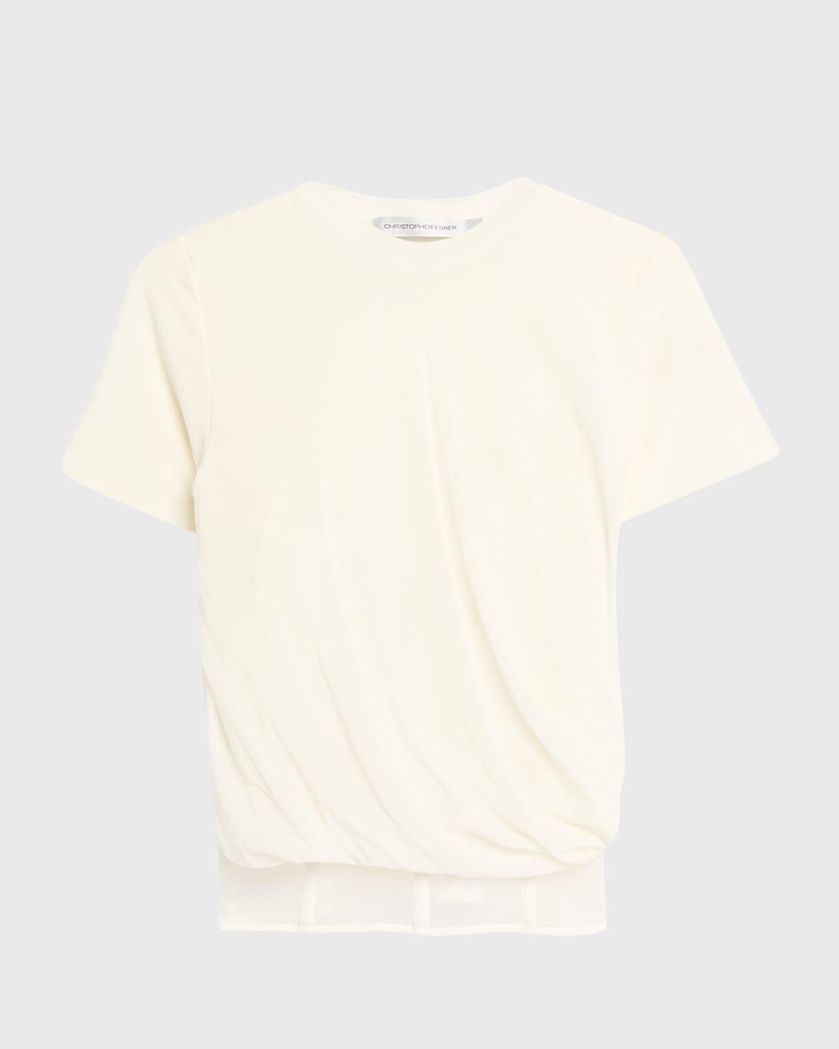 coiled jersey corset tee