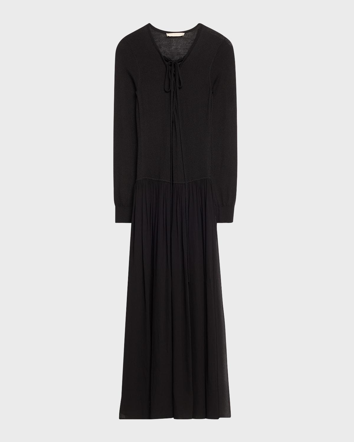 colette long-sleeve drop waist dress