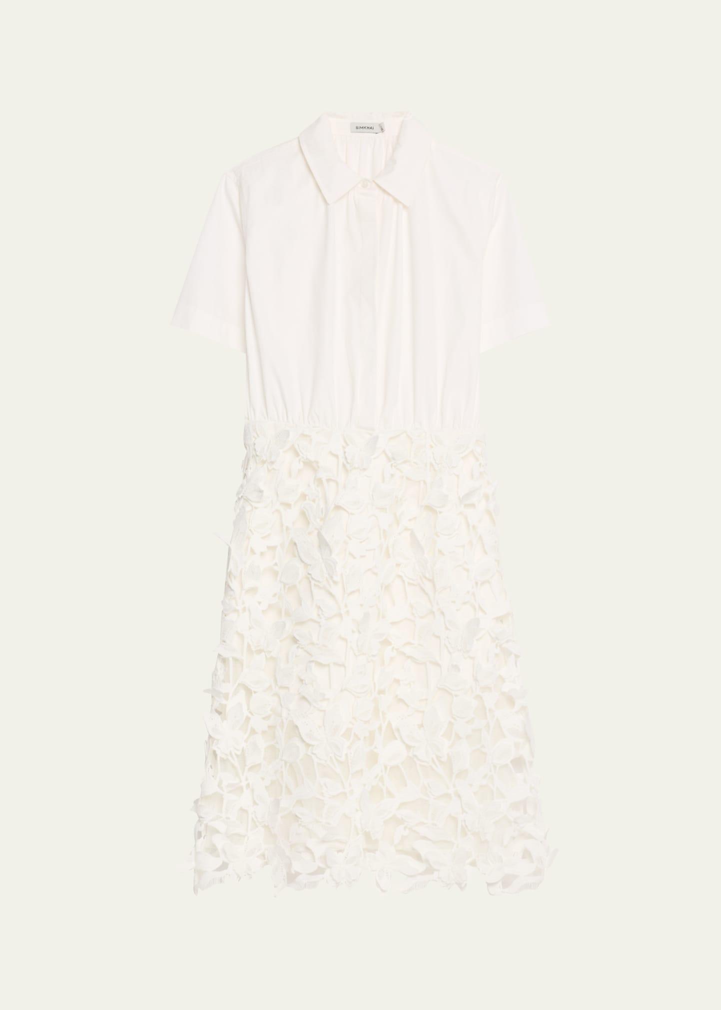 colette short-sleeve combo dress