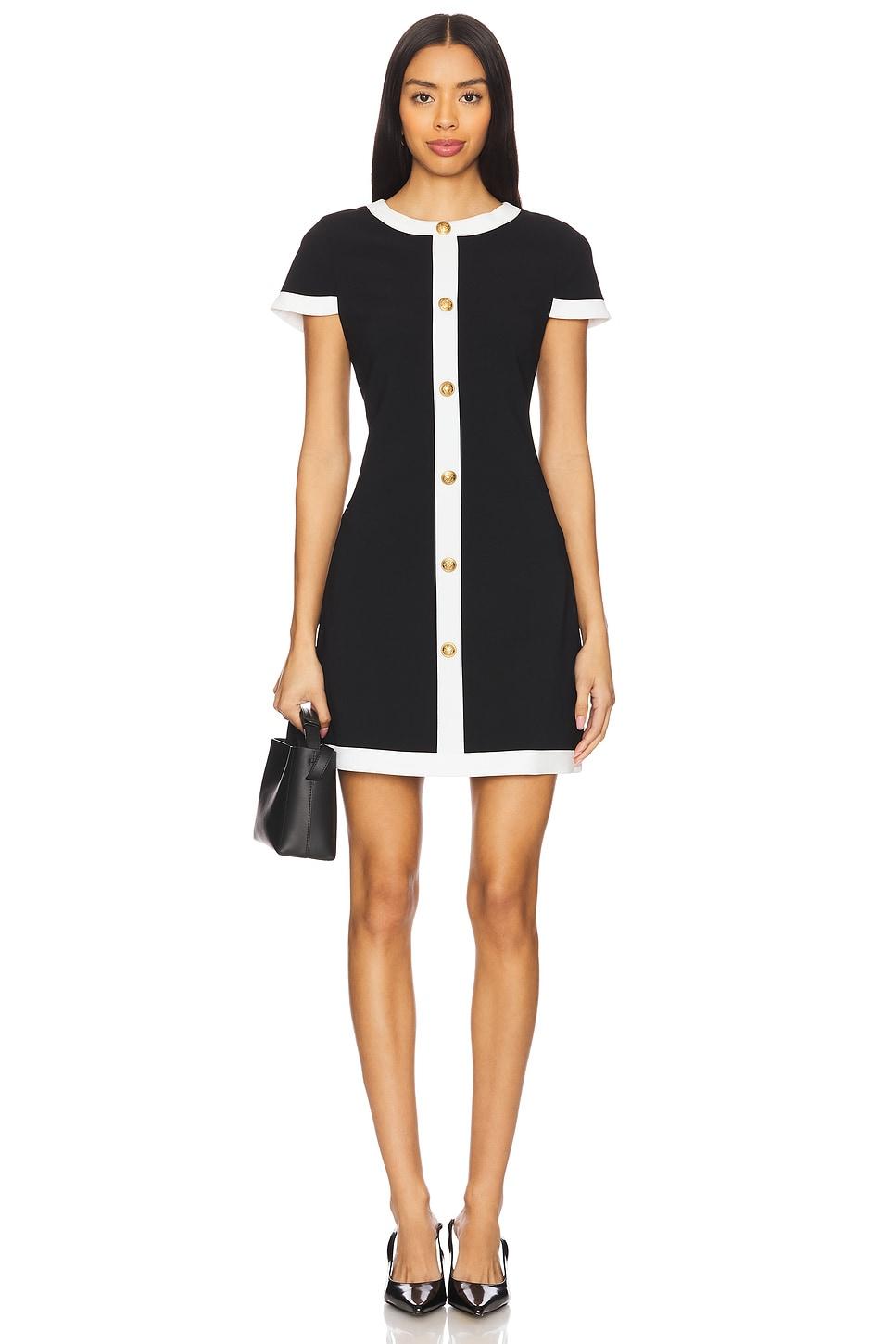 coley button mini shift dress