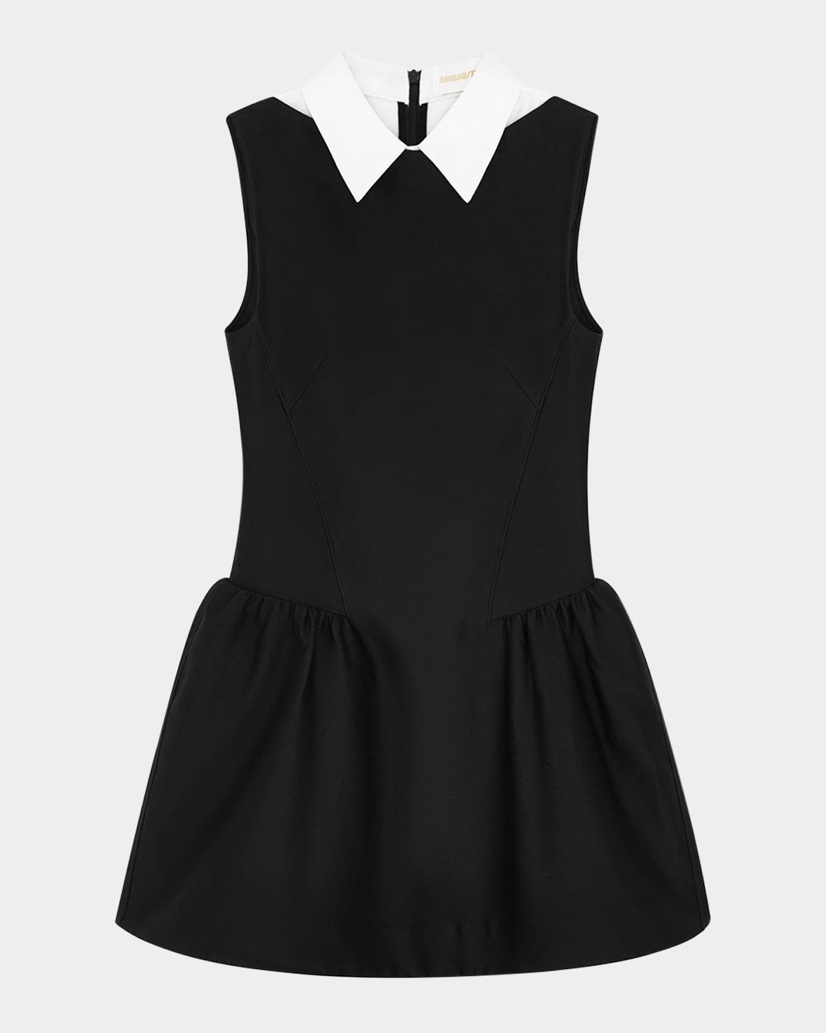 collared a-line mini dress