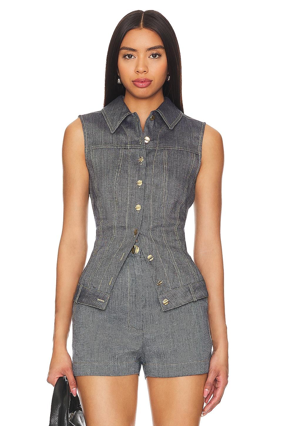 collared button down vest