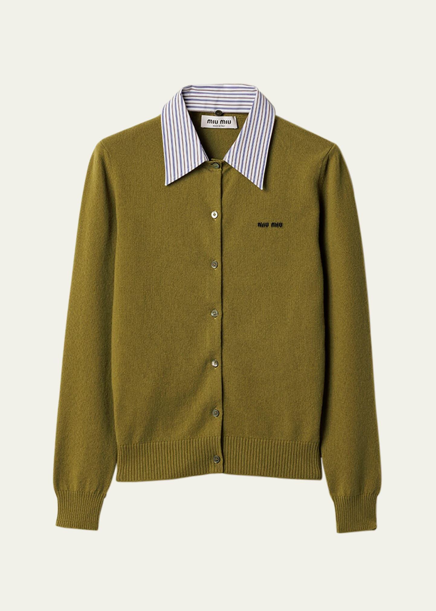 collared cashmere cardigan