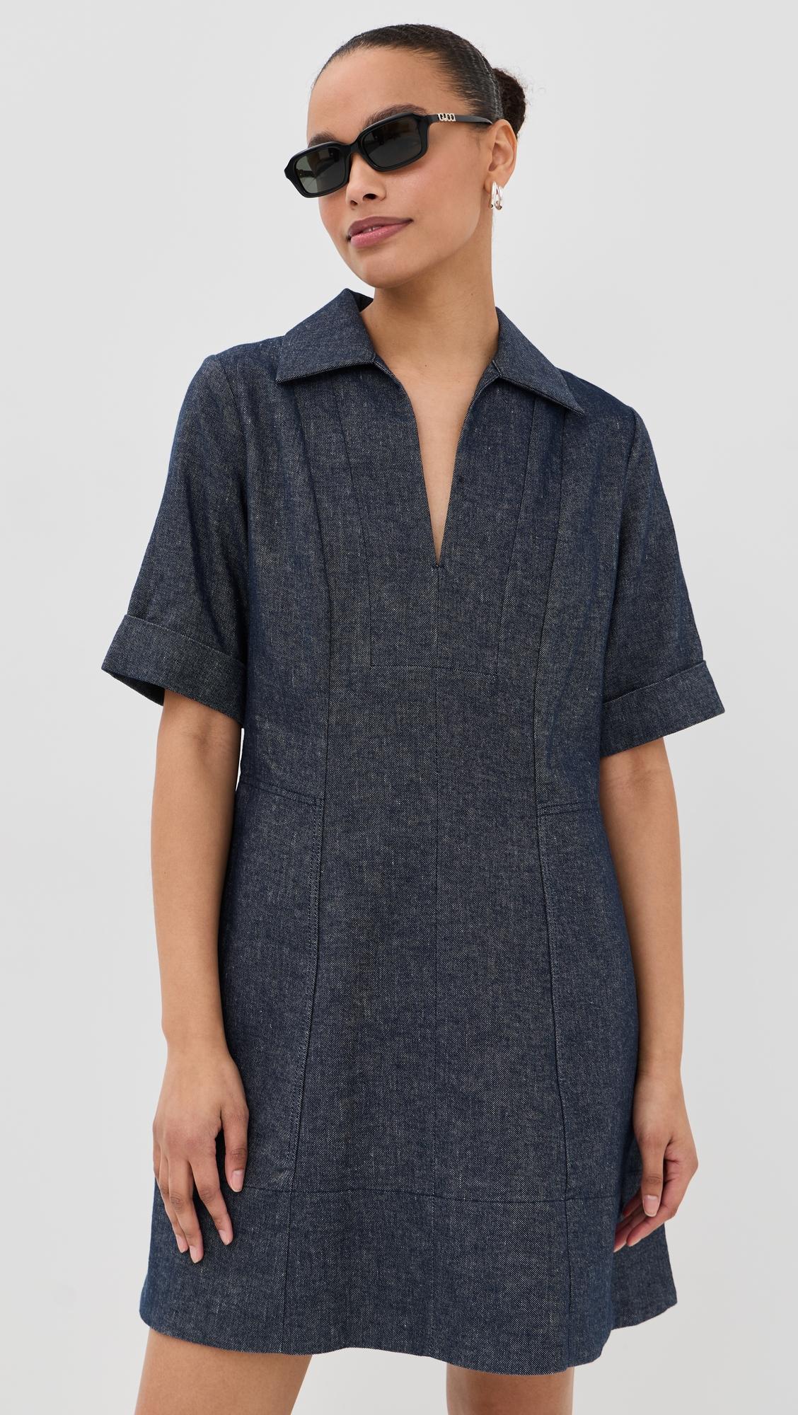 collared chambray dress