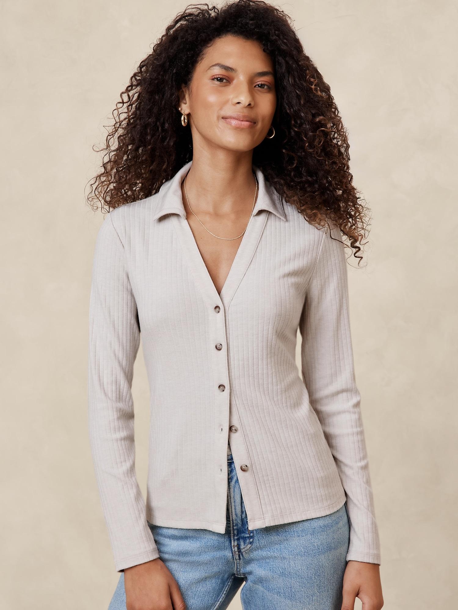collared drop needle shirt