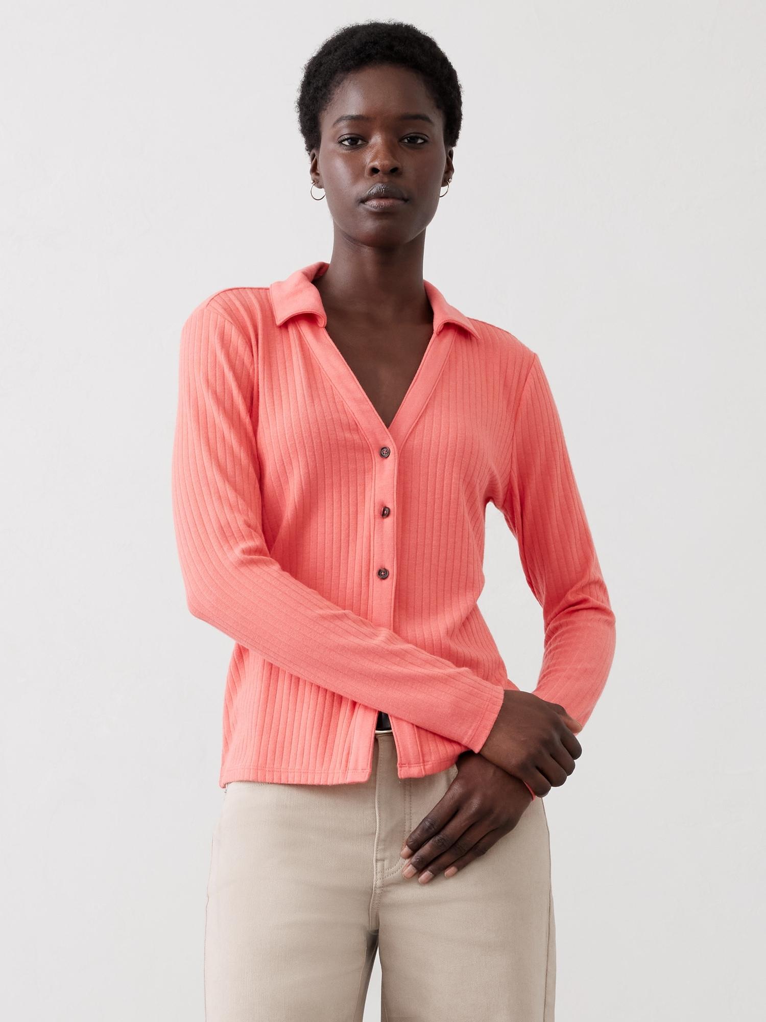collared drop needle shirt