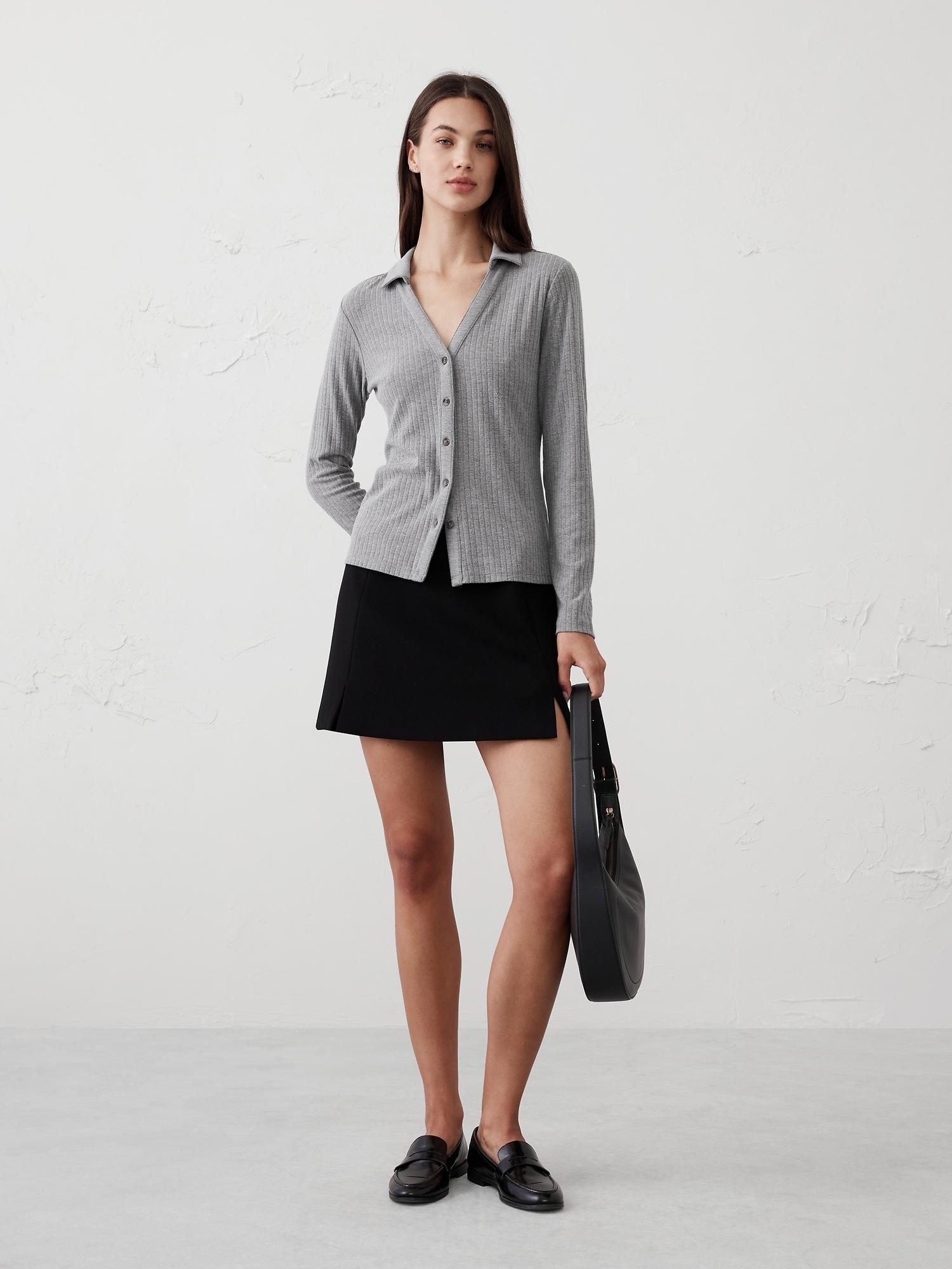 collared drop needle shirt