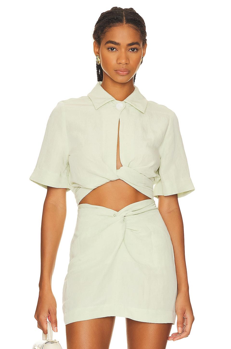 collared wrap top