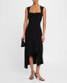 collas sleeveless high-low midi dress