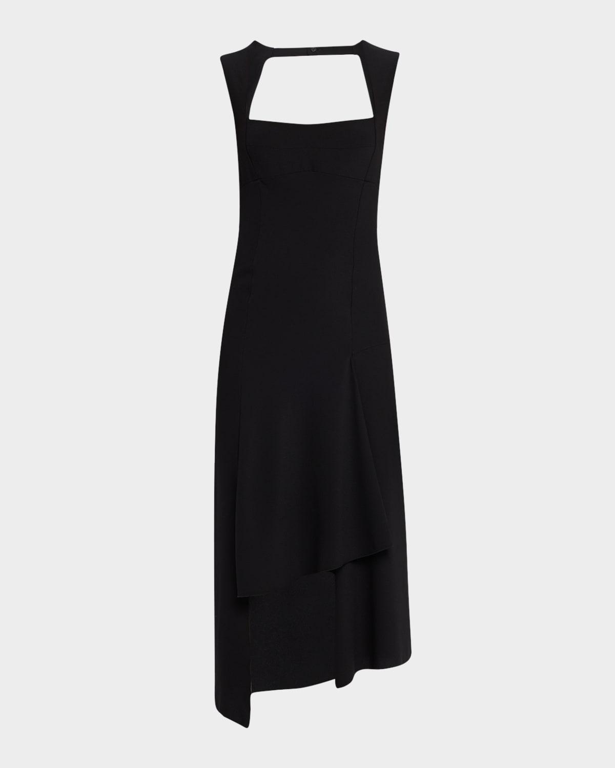 collas sleeveless high-low midi dress