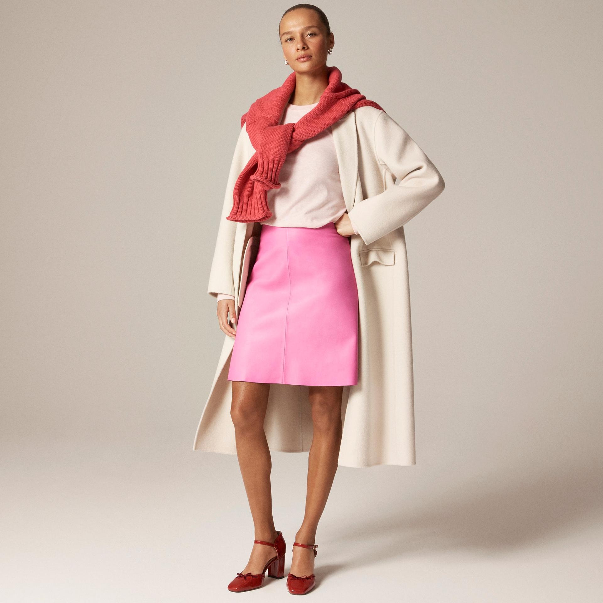 collection fairfax skirt in leather