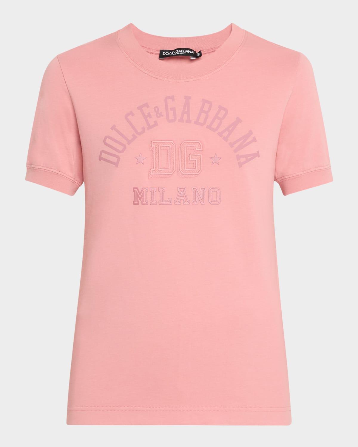 college logo jersey slim-fit top