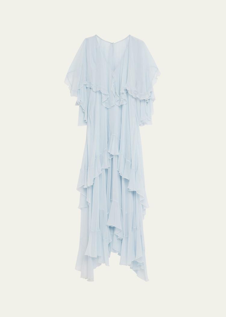 collia silk chiffon maxi dress