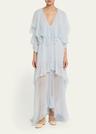 collia silk chiffon maxi dress