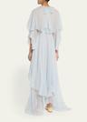 collia silk chiffon maxi dress
