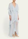 collia silk chiffon maxi dress