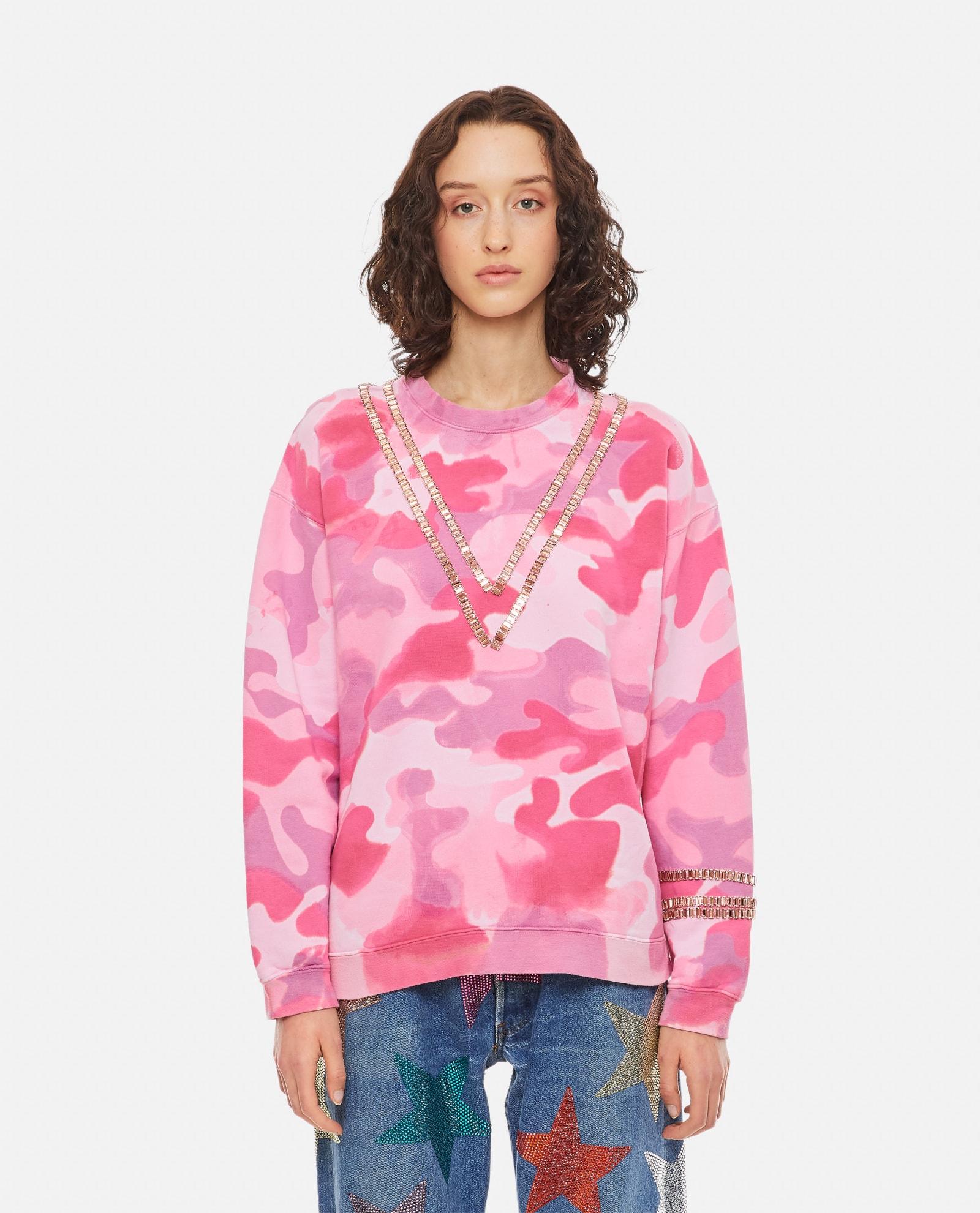 collina strada tennis crew cotton blend sweatshirt