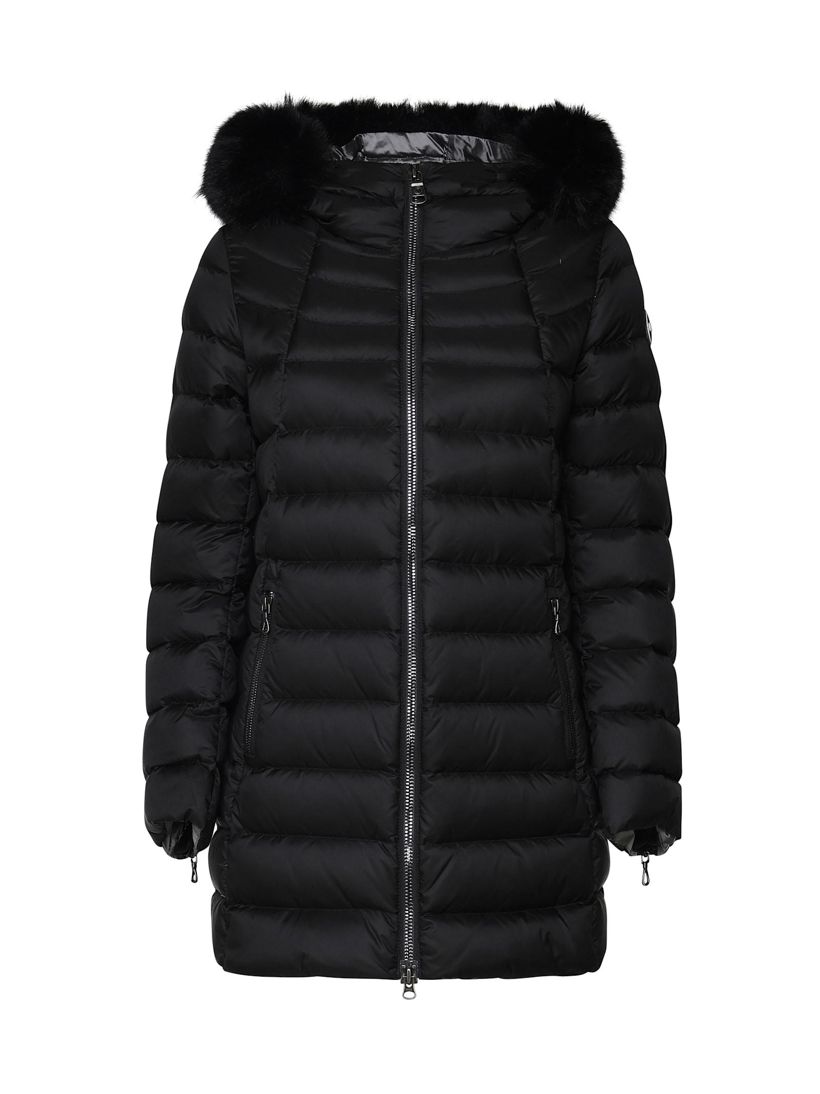 colmar down jacket with fur on the hood