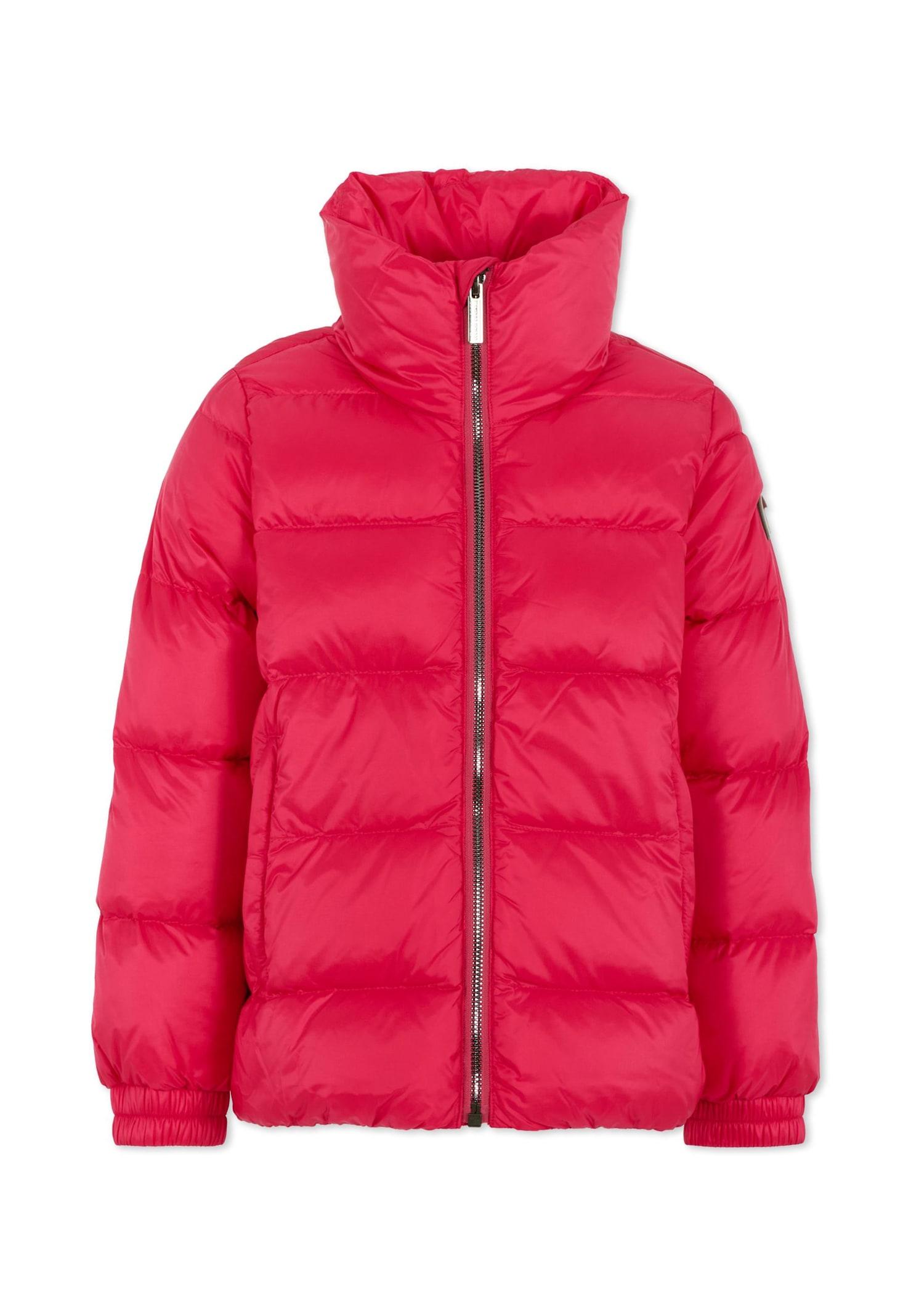 colmar fuchsia down jacket for girl with logo