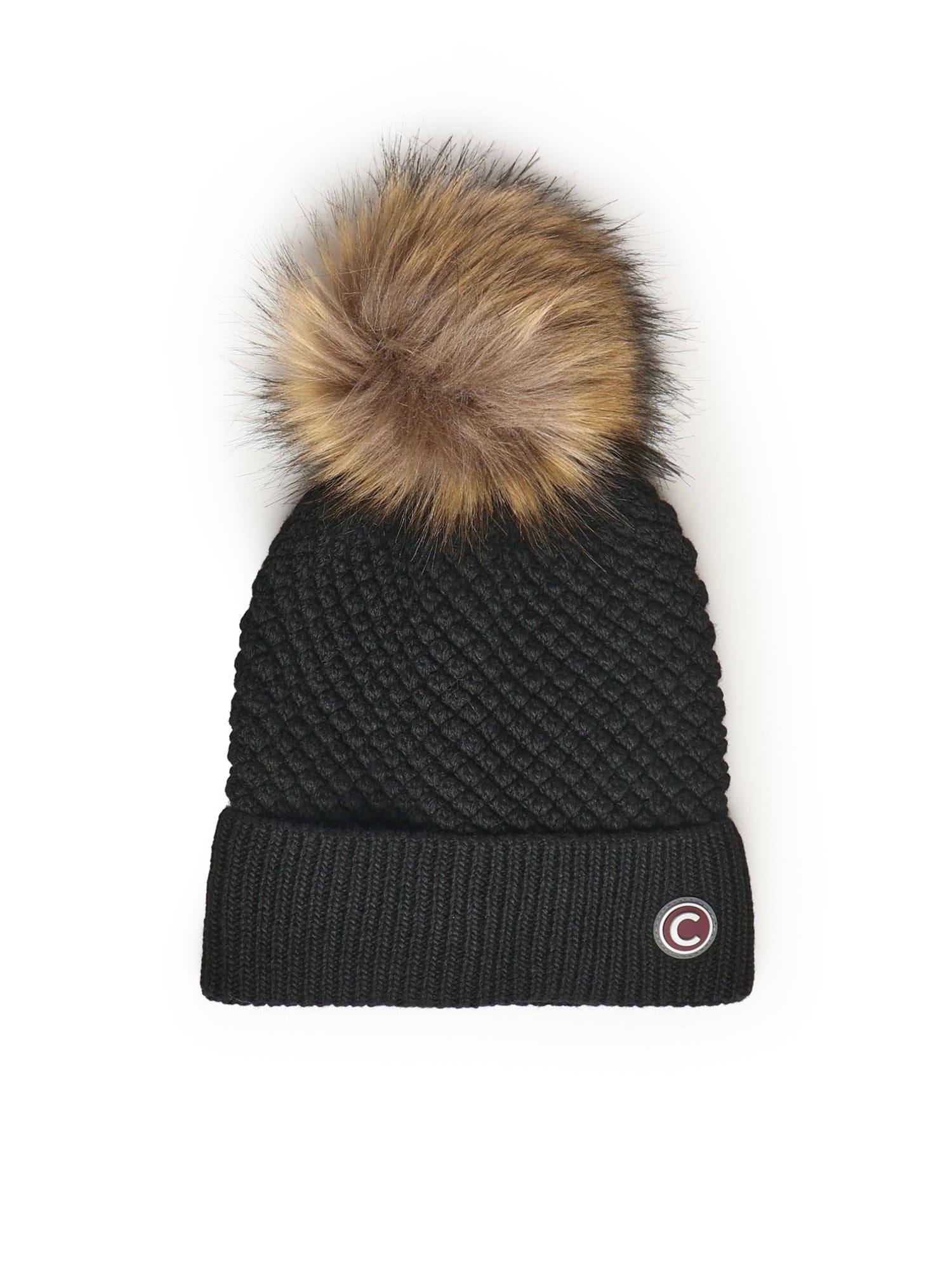 colmar hat with fur pompom