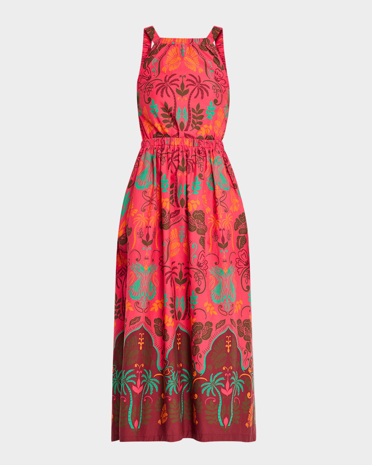 colomba sleeveless open tie-back maxi dress