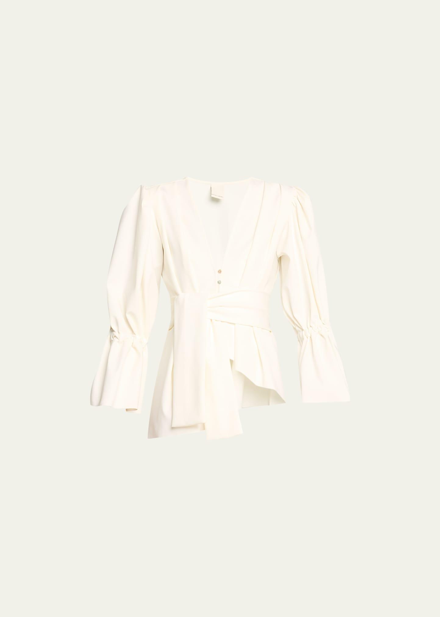 colon statement-sleeve two-piece swimsuit