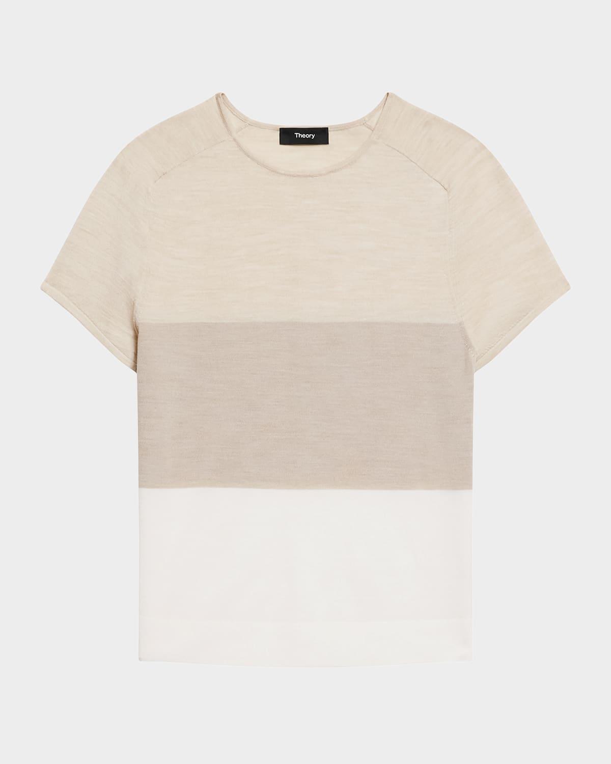 color block crewneck tee