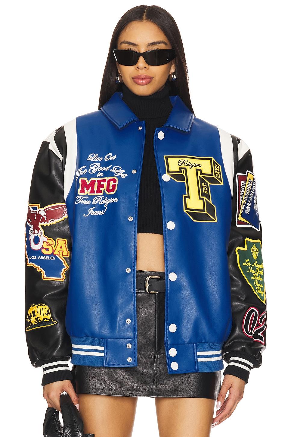 color block puffer bomber jacket