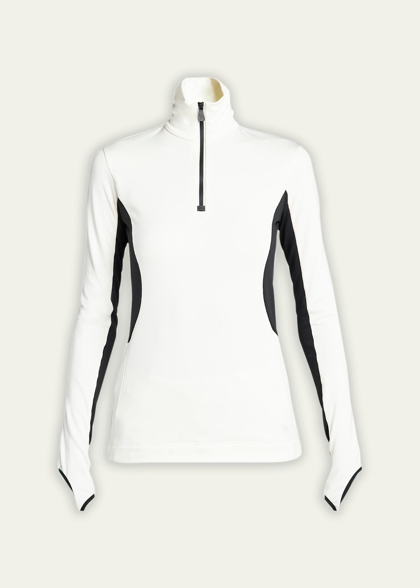 colorblock quarter-zip sweatshirt