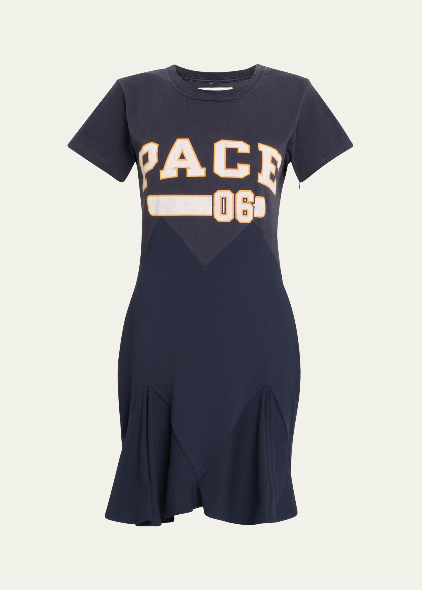colorblock slip t-shirt dress