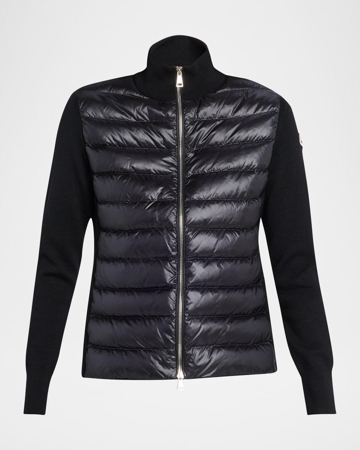 combo down short cardigan