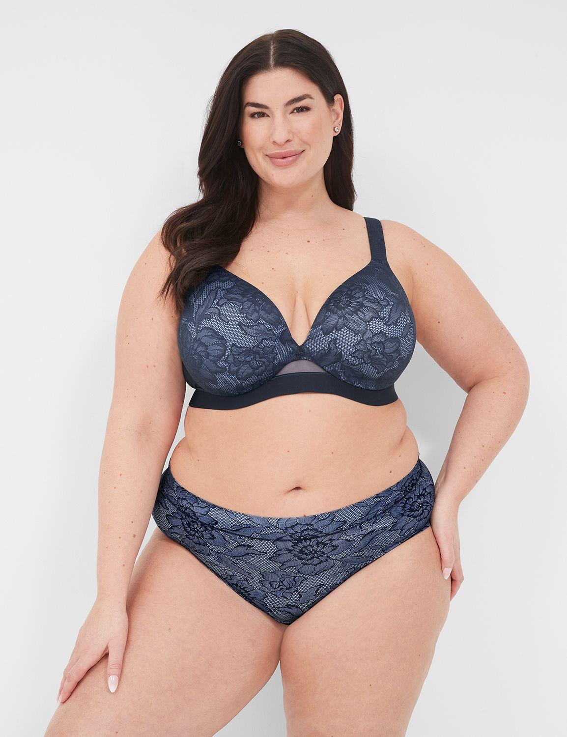 comfort bliss lightly lined plunge bra with lace
